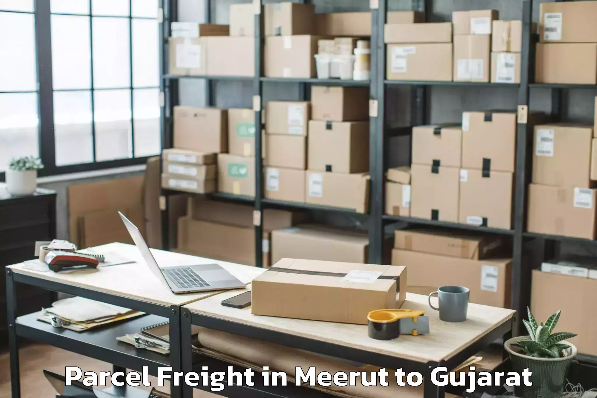 Comprehensive Meerut to Hazira Port Parcel Freight